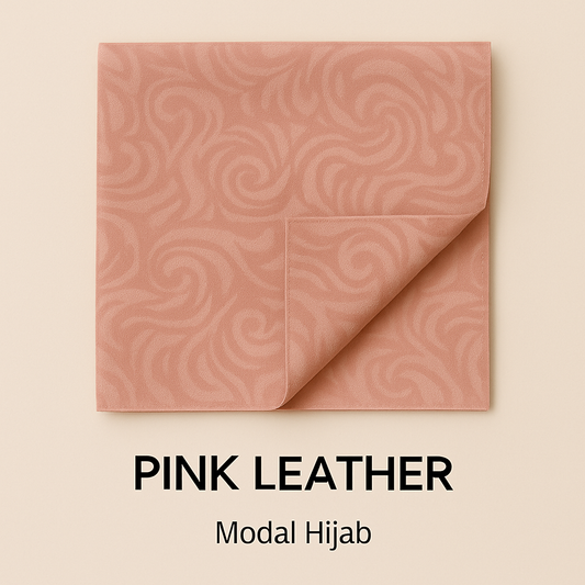 Pink Leather Modal Hijab